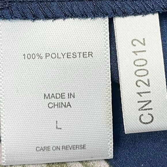 New York & Company Floral Blouse - Navy and White - Picture 8 of 9